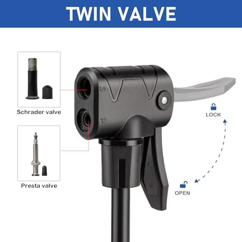 Digital gauge floor pump 140 psi tyre tool — photo 4