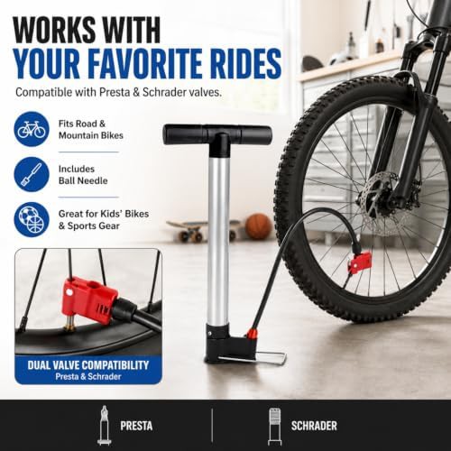 High Pressure Floor Pump with Dual Valves — photo 4