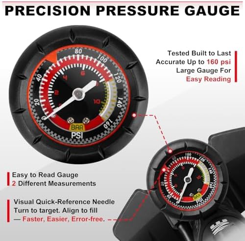 Durable Floor Pump with Auto Dual Valve — photo 4