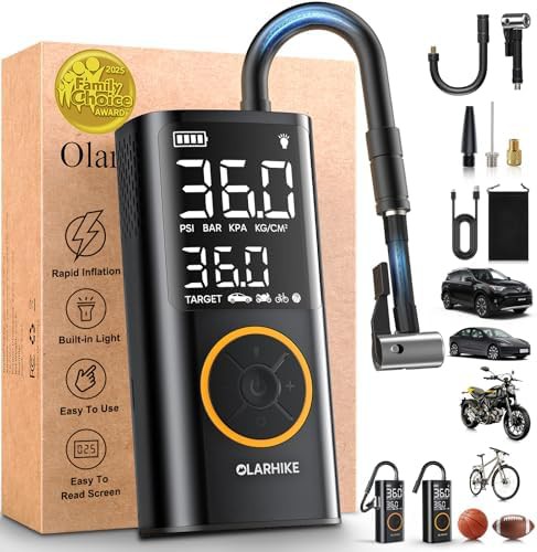 Compact Electric Bike Tire Pump