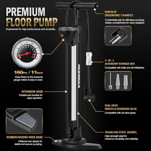 Steel Floor Pump for Kids and Road Bikes — photo 4