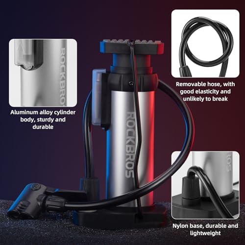 Red Mini Portable Floor Pump — photo 5