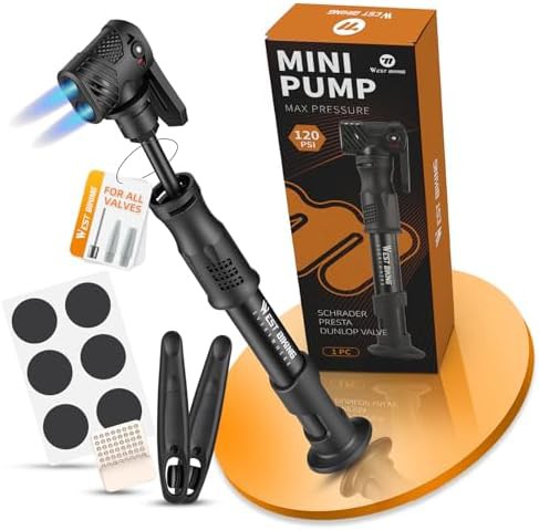 Black Alloy Mini Pump 120 PSI Capacity
