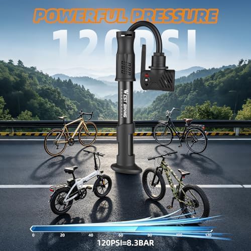Black Alloy Mini Pump 120 PSI Capacity — photo 3