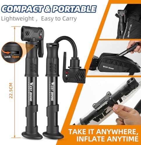 Black Alloy Mini Pump 120 PSI Capacity — photo 4