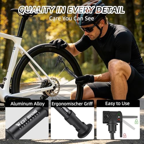 Black Alloy Mini Pump 120 PSI Capacity — photo 5