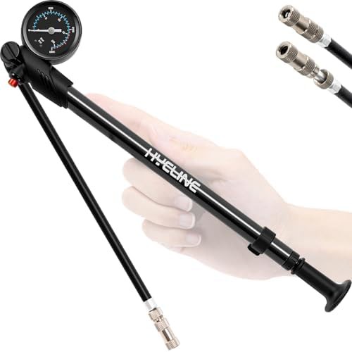 Fork suspension pump with 300 psi gauge