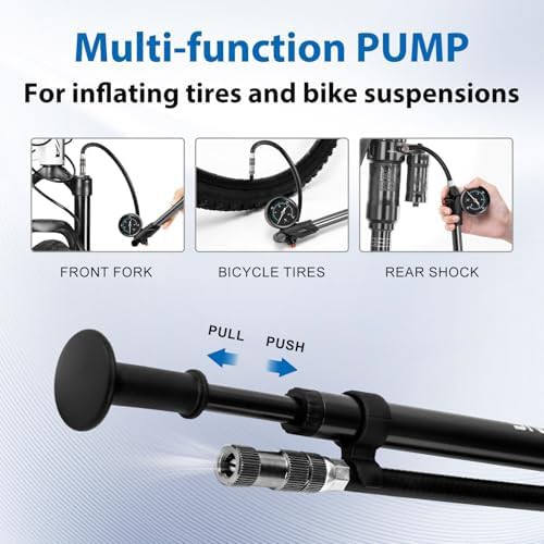 Fork suspension pump with 300 psi gauge — photo 5