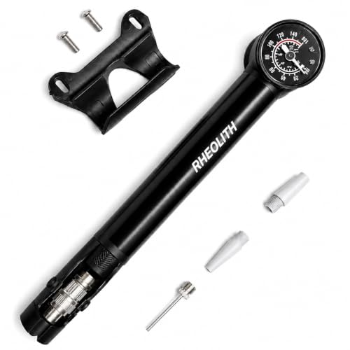 Mini Bike Pump with Gauge 160PSI Dual-Action Bicycle Tire Inflator